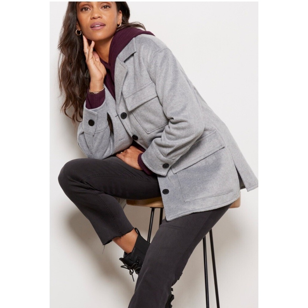 Sanctuary‎ Fisher Car Coat Gray Womens Small Evereve Jacket New - Picture 3 of 5